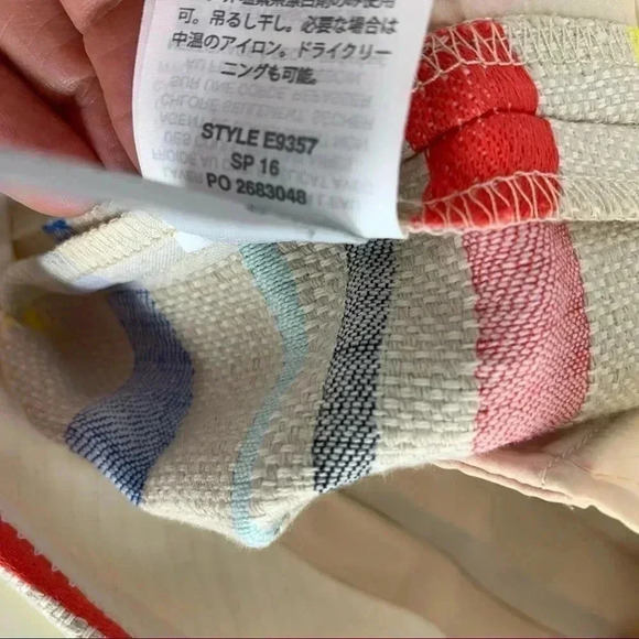 J. Crew Jacquard Basket Weave Colorful Striped Shorts - Picture 4 of 10